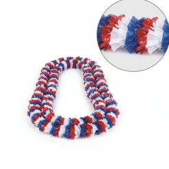 Patriotic Red, White & Blue Leis 12ct