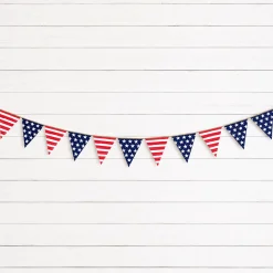 Patriotic Stars & Stripes Pennant Banner, 12.5ft