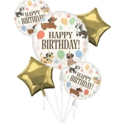 Pawsome Birthday Foil Balloon Bouquet, 5pc