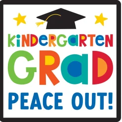 Peace Out Preschool/Kindergarten Reversible Photo Prop Cardboard Sign, 10in - Graduation Fun