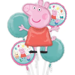Peppa Pig Foil Balloon Bouquet, 5pc