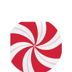Peppermint Candy Paper Beverage Napkins, 5in, 16ct - Cocoa Bar