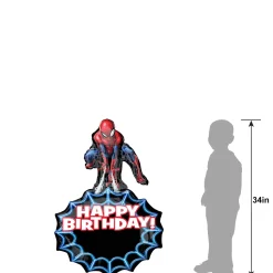 Personalized Spider-Man Birthday Balloon Kit 23in x 34in