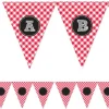 Picnic Party Red Gingham Personalized Pennant Banner