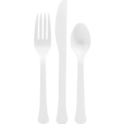 Plastic Cutlery Set, Assorted Colors, 24ct