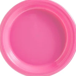 Plastic Dinner Plates, 10.25in, Assorted Colors, Multiple Counts