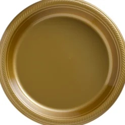 Plastic Dinner Plates, 10.25in, Assorted Colors, Multiple Counts