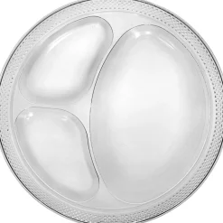 Plastic Divided Dinner Plates, 10.25in, Assorted Colors, Multiple Counts