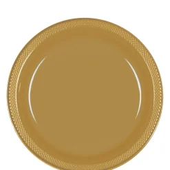Plastic Lunch Plates, 9in, Assorted Colors, 20ct