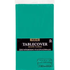 Plastic Table Cover, 54in x 108in, Assorted Colors