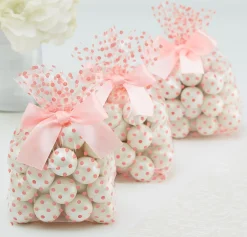 Polka Dot Treat Bags with Bows, 12ct, Assorted Colors