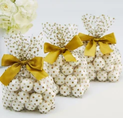 Polka Dot Treat Bags with Bows, 12ct, Assorted Colors