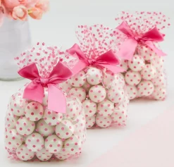 Polka Dot Treat Bags with Bows, 12ct, Assorted Colors