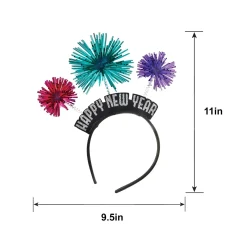 Pom-Pom Firework Happy New Year Headband