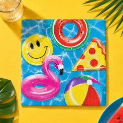 Pool Party Tableware Kit for 8 Guests