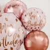 Premium Blush Birthday Foil Balloon Bouquet, 7pc