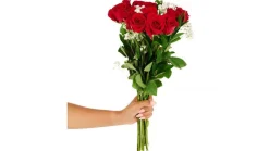 Premium Red Rose Flower Bouquet (12 ct)
