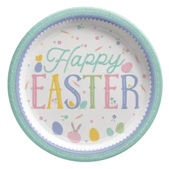 Pretty Pastel Easter Paper Lunch Plates, 8ct