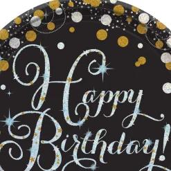 Prismatic Birthday Dessert Plates 8ct - Sparkling Celebration