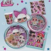 Prismatic Diva-Shaped Dessert Plates, 8.8in, 8ct - L.O.L. Surprise! Together 4-Eva