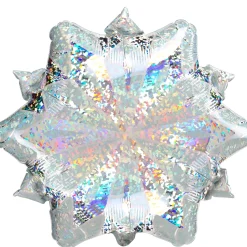 Prismatic Snowflake-Shaped Foil Balloon, 18in
