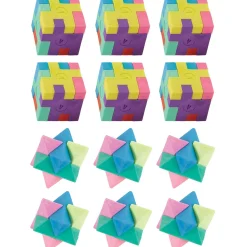 Puzzle Erasers 12ct – Fun Puzzle & Eraser Party Favors for Kids