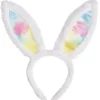 Rainbow Bunny Ears Fabric & Plastic Headband, 5in x 11in