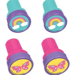 Rainbow & Butterfly Self-Inking Stampers 12ct