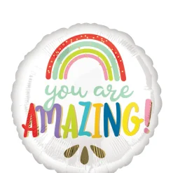 Rainbow You Are Amazing Foil Balloon, 18in