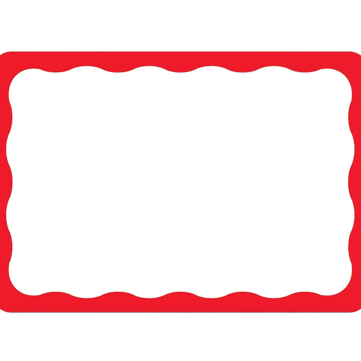 Red Border Name Tags 100ct