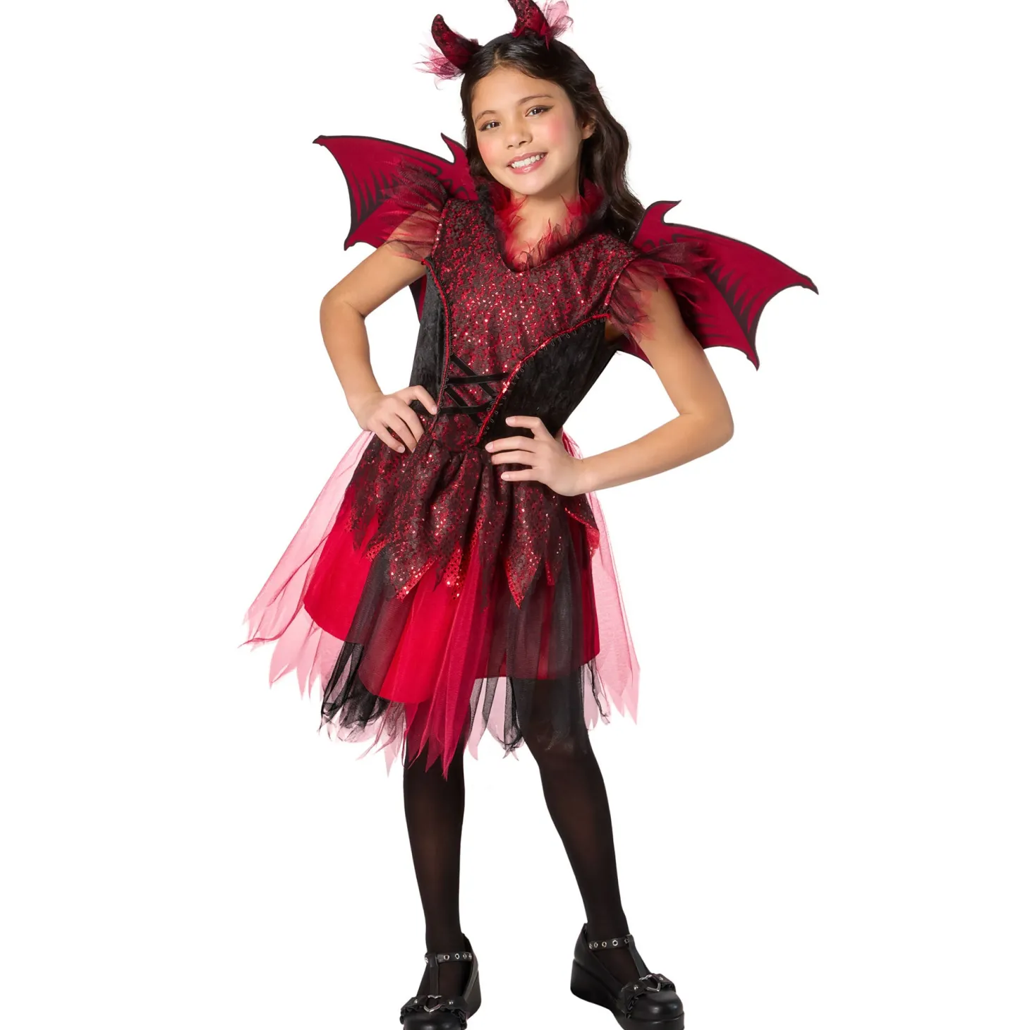 Red Devil Costume Dress for Girls