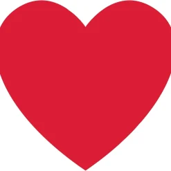 Red Heart Cardstock Cutout, 11in x 10.5in