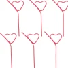 Red Heart-Shaped Plastic Silly Straws, 10ct