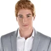 Red Short Textured Quiff Wig