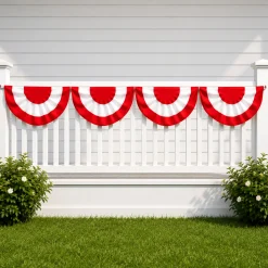 Red & White Bunting Garland