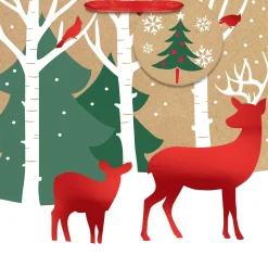 Reindeer Crossing Kraft Gift Bag