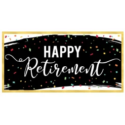 Retired Confetti Banner, 65in