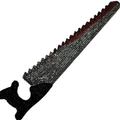 Rhinestone Dripping Blood Saw Prop