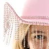 Rhinestone Fringe Pink Cowboy Hat