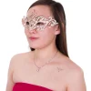Rhinestone Rose Gold Metal Masquerade Mask