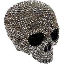Rhinestone Skull Decoration, 7in x 5in