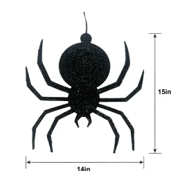 Rhinestone Spider Hanging Decoration, 15in x 14in