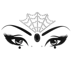 Rhinestone Spiderweb Face Jewels