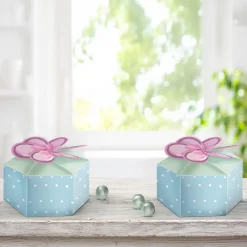 Ribbon and Rose Favor Boxes, 8ct