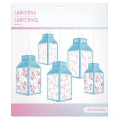 Ribbon and Rose Hanging Lantern Kit, 5pc