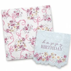 Ribbon and Rose Napkins, 16ct, Assorted Options