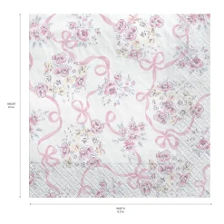 Ribbon and Rose Napkins, 16ct, Assorted Options