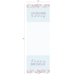 Ribbon and Rose Plastic Table Cover, 54in x 96in