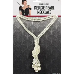 Roaring 20s Deluxe Faux Pearl Knotted Necklace, 62in