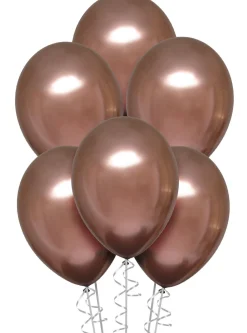 Rose Copper Metallic Chrome Satin Luxe Latex Balloon, Assorted Options